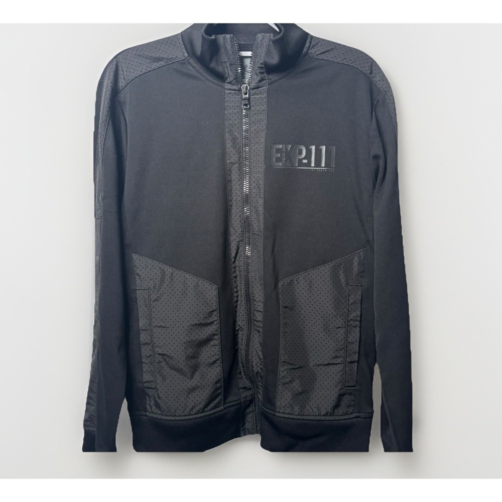 Rare EXPRESS EXP-111 Full Zip LS Jacket Black Adult M Polyester 2 Slash Pockets
